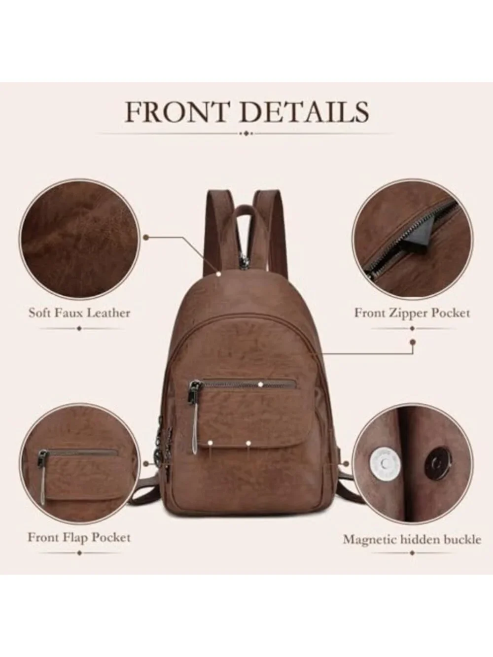 Stylish Black Convertible Sling Backpack Purse for Women - Versatile & Chic